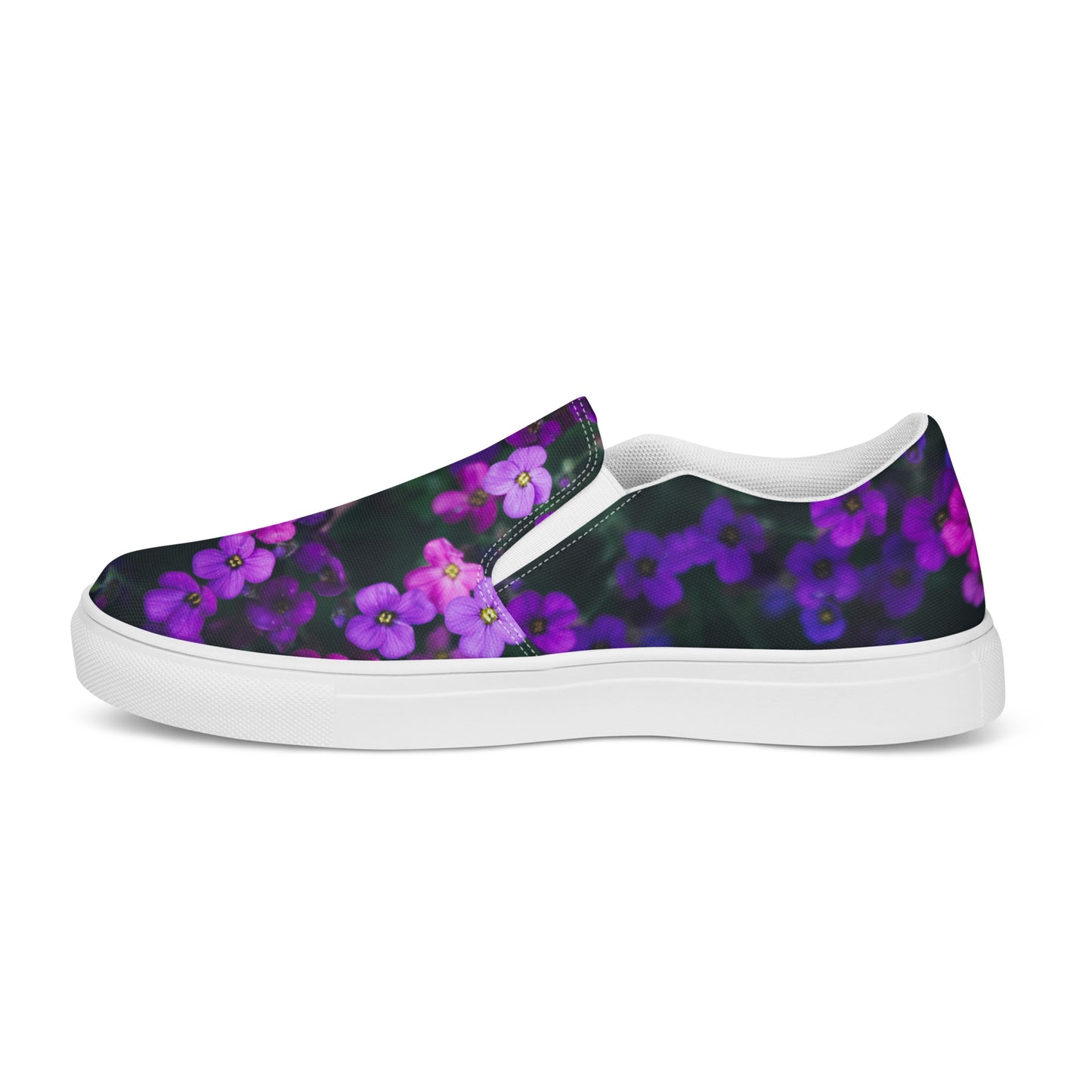 Women’s slip-on canvas shoes - flower design - print on demand
