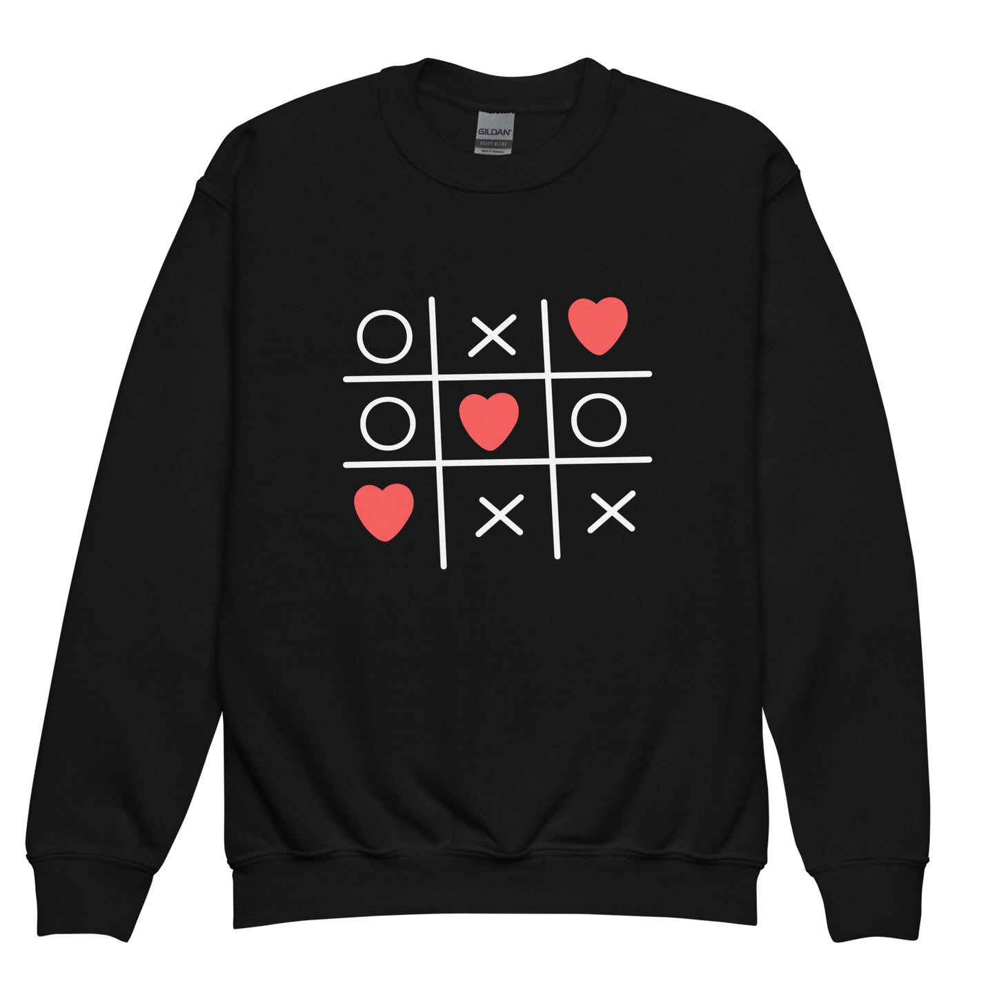 xo love | Youth Crew Neck Sweatshirt | Gildan 18000B