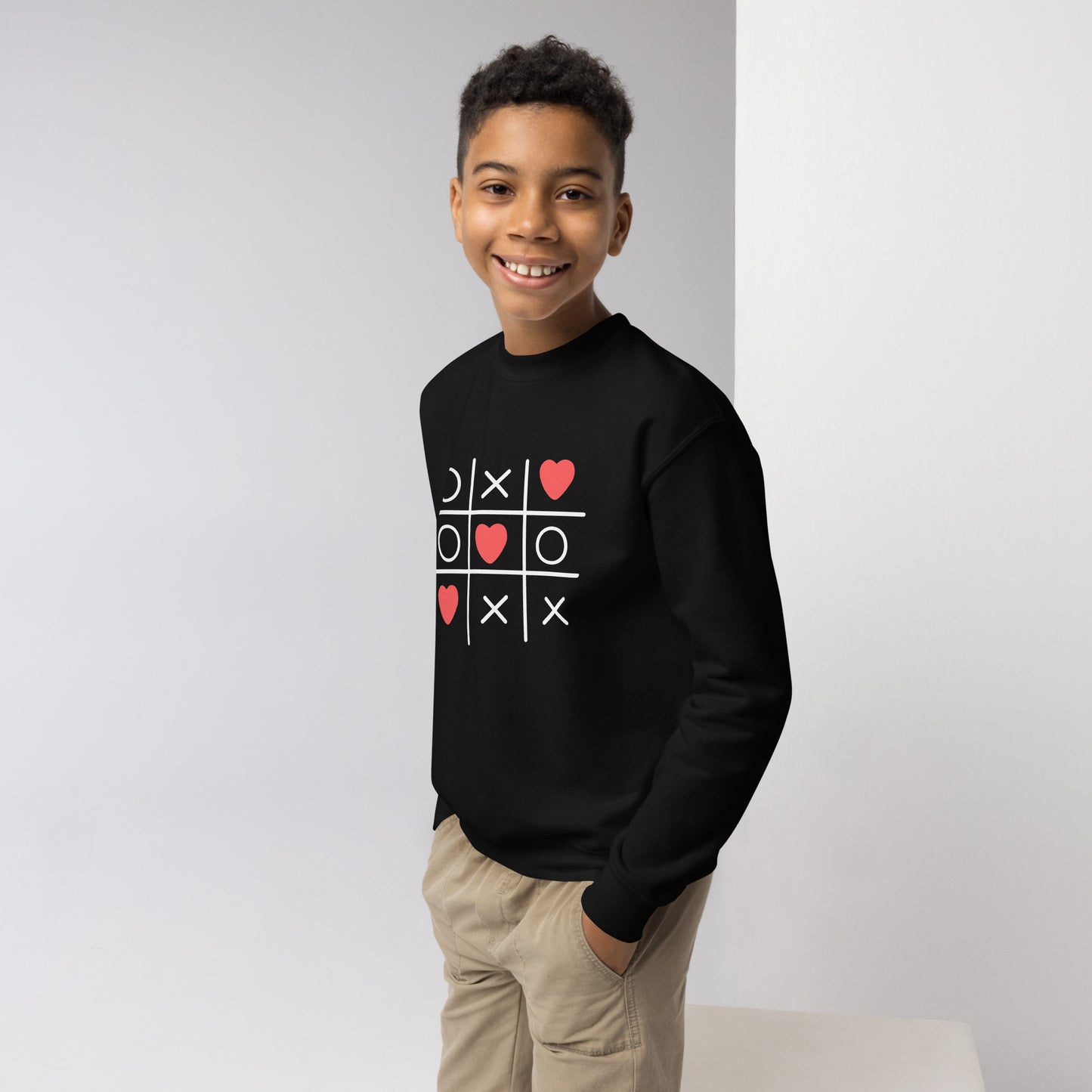 xo love | Youth Crew Neck Sweatshirt | Gildan 18000B