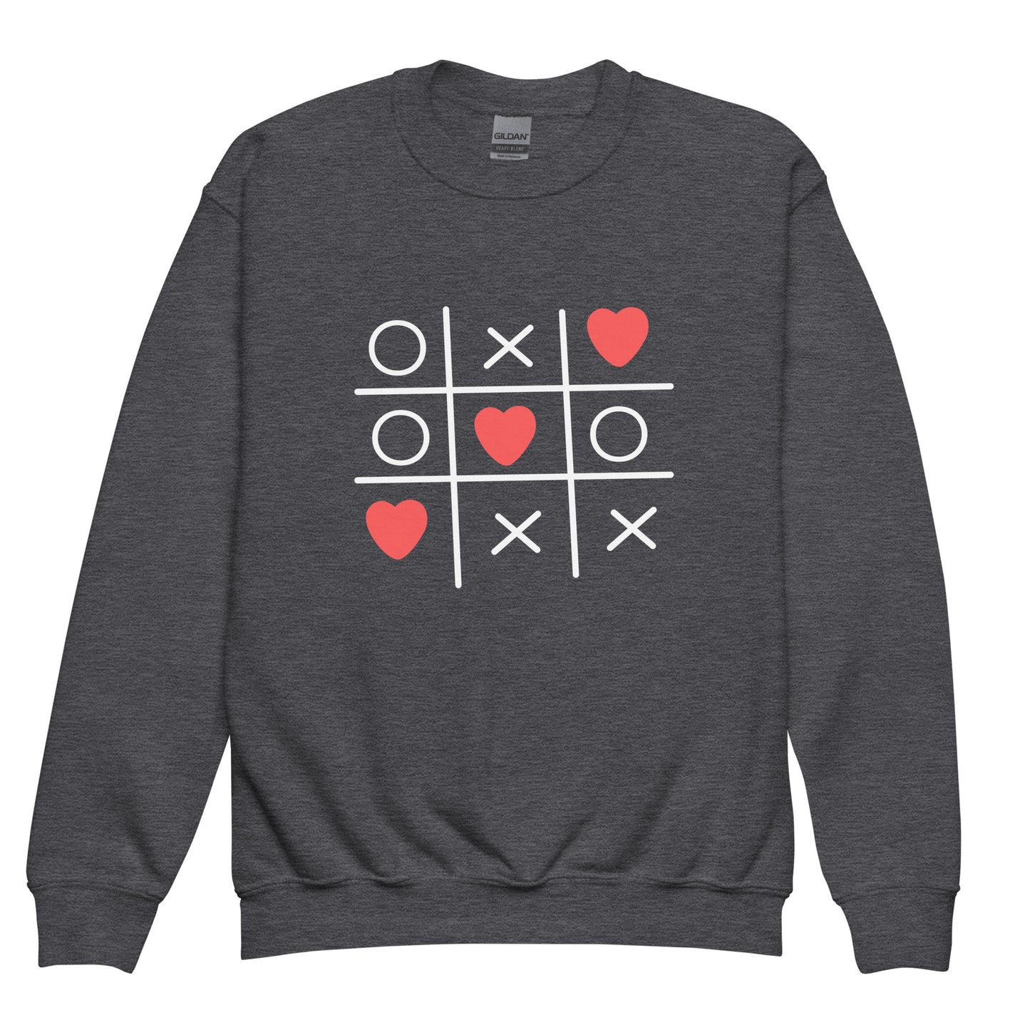 xo love | Youth Crew Neck Sweatshirt | Gildan 18000B