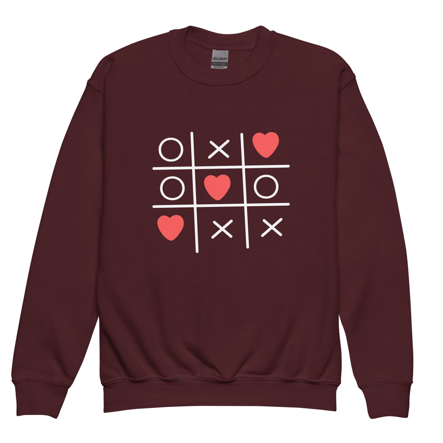 xo love | Youth Crew Neck Sweatshirt | Gildan 18000B