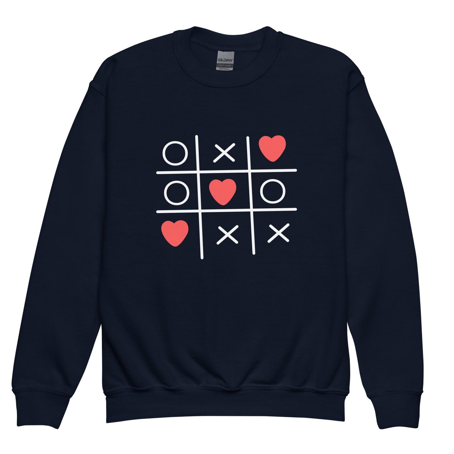 xo love | Youth Crew Neck Sweatshirt | Gildan 18000B