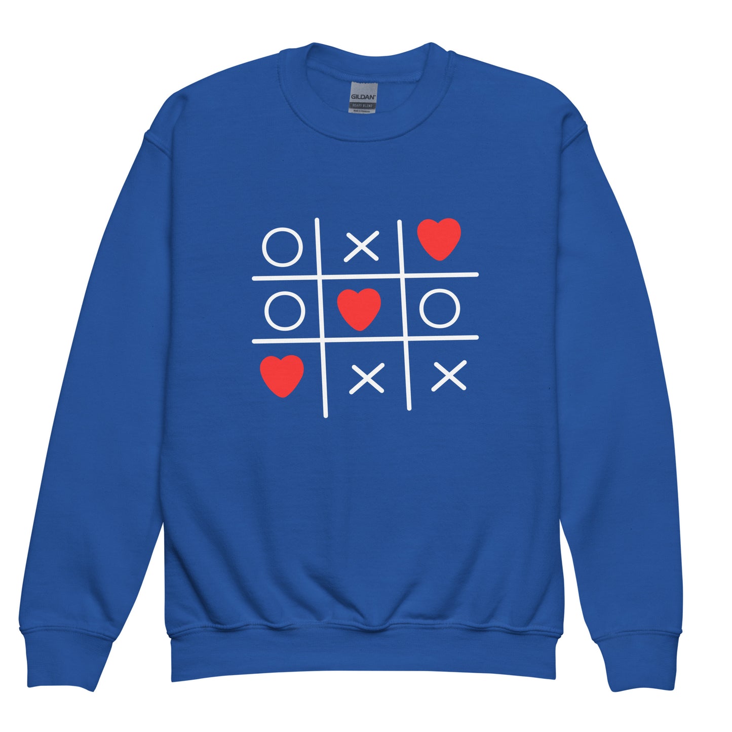 xo love | Youth Crew Neck Sweatshirt | Gildan 18000B