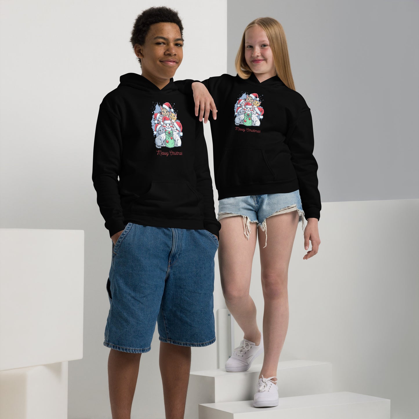 Youth heavy blend hoodie | merry christmas | moods print