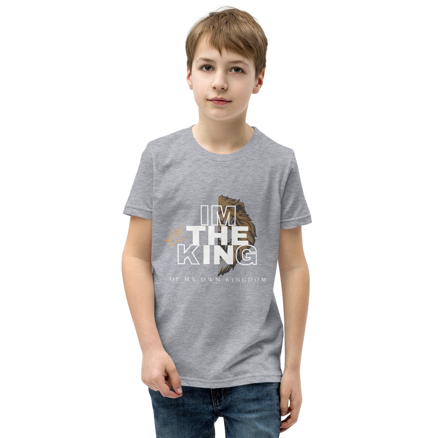 Youth Short Sleeve T-Shirt - im the king - print on demand