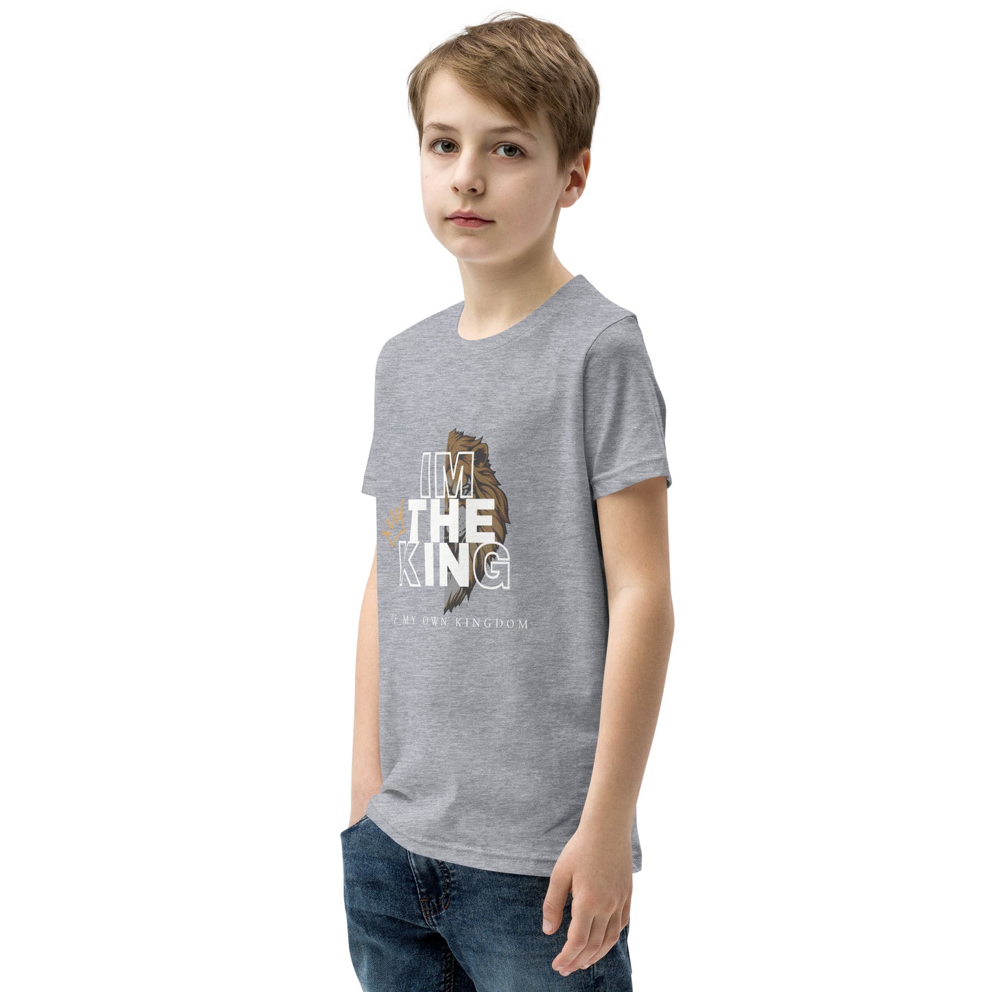 Youth Short Sleeve T-Shirt - im the king - print on demand