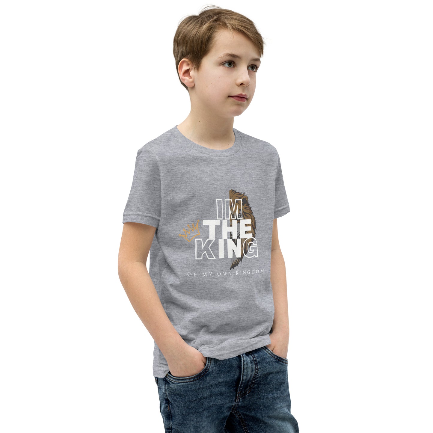 Youth Short Sleeve T-Shirt - im the king - print on demand