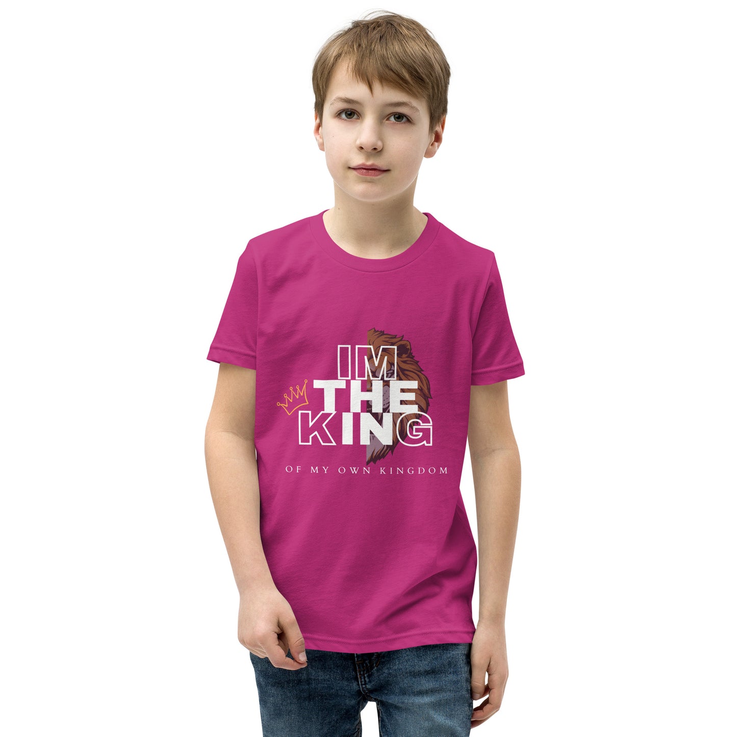 Youth Short Sleeve T-Shirt - im the king - print on demand