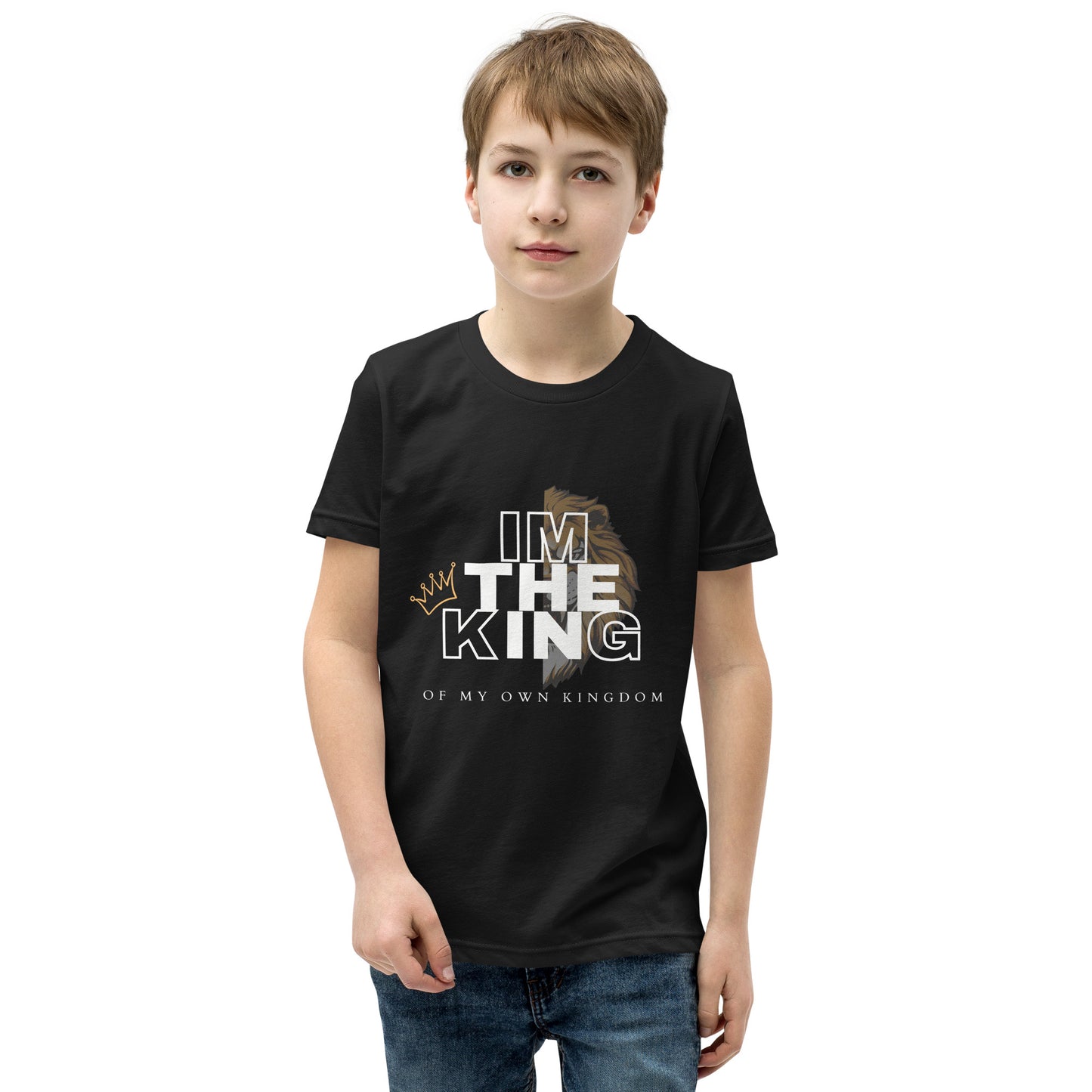 Youth Short Sleeve T-Shirt - im the king - print on demand