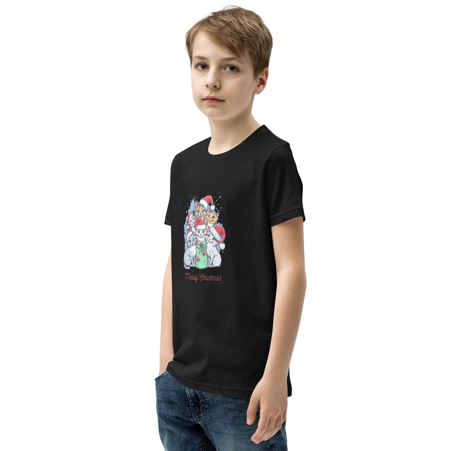 Youth Short Sleeve T-Shirt | merry christmas | moods print