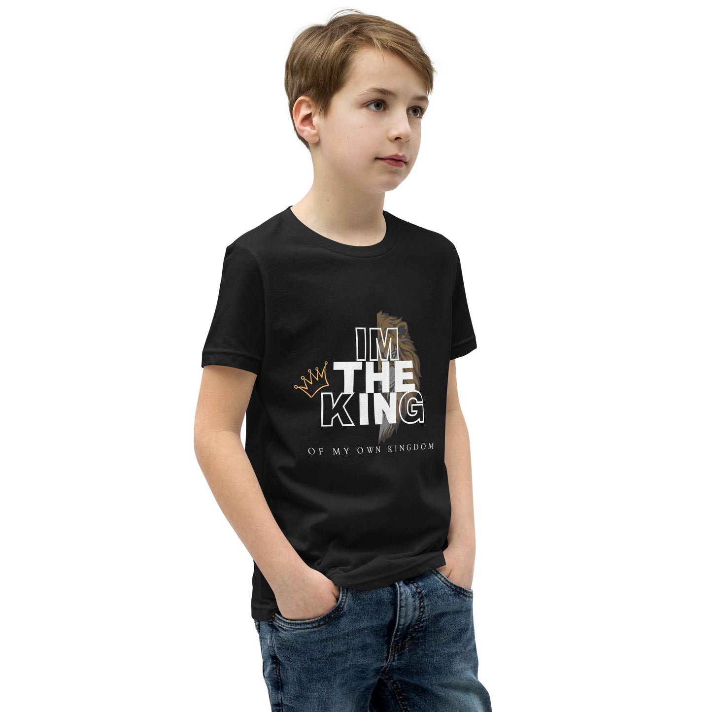 Youth Short Sleeve T-Shirt - im the king - print on demand