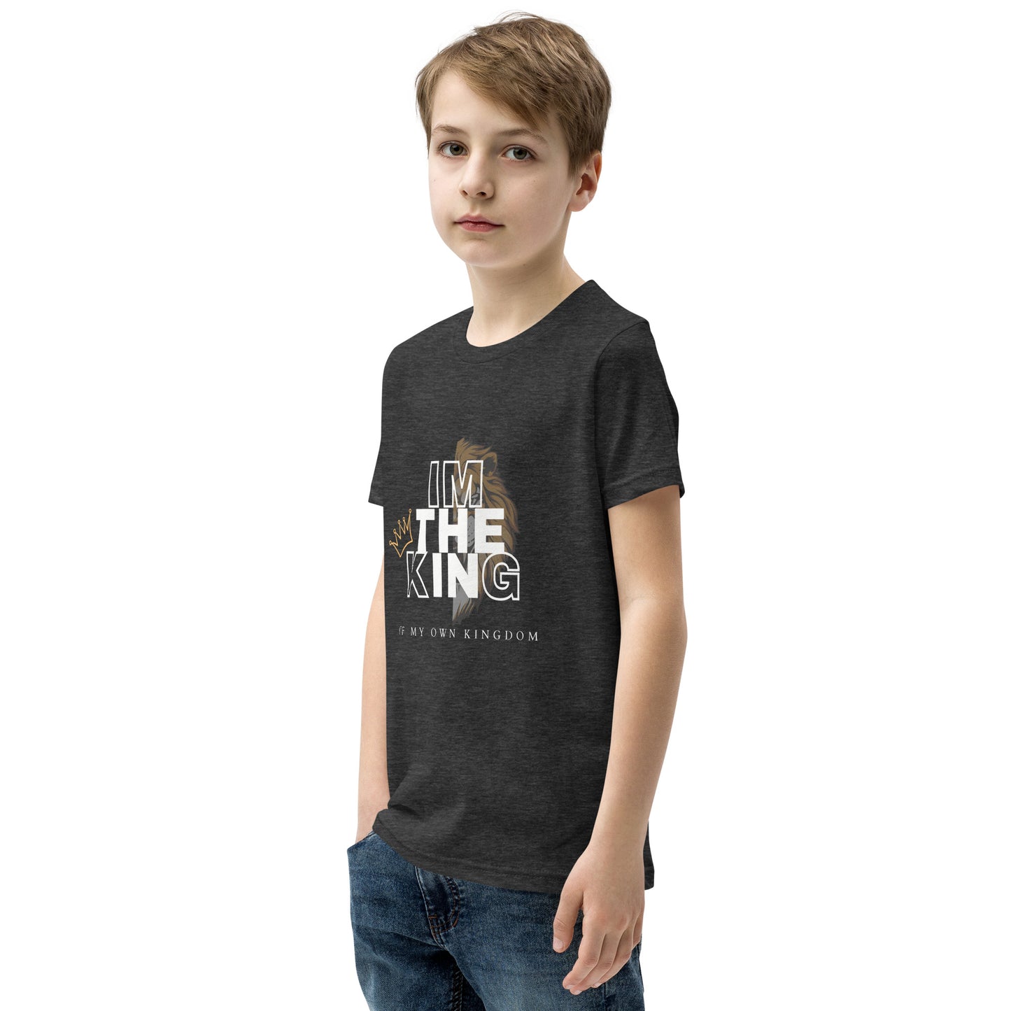 Youth Short Sleeve T-Shirt - im the king - print on demand