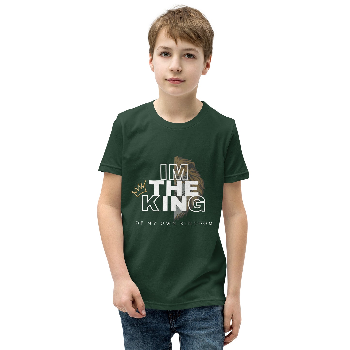 Youth Short Sleeve T-Shirt - im the king - print on demand