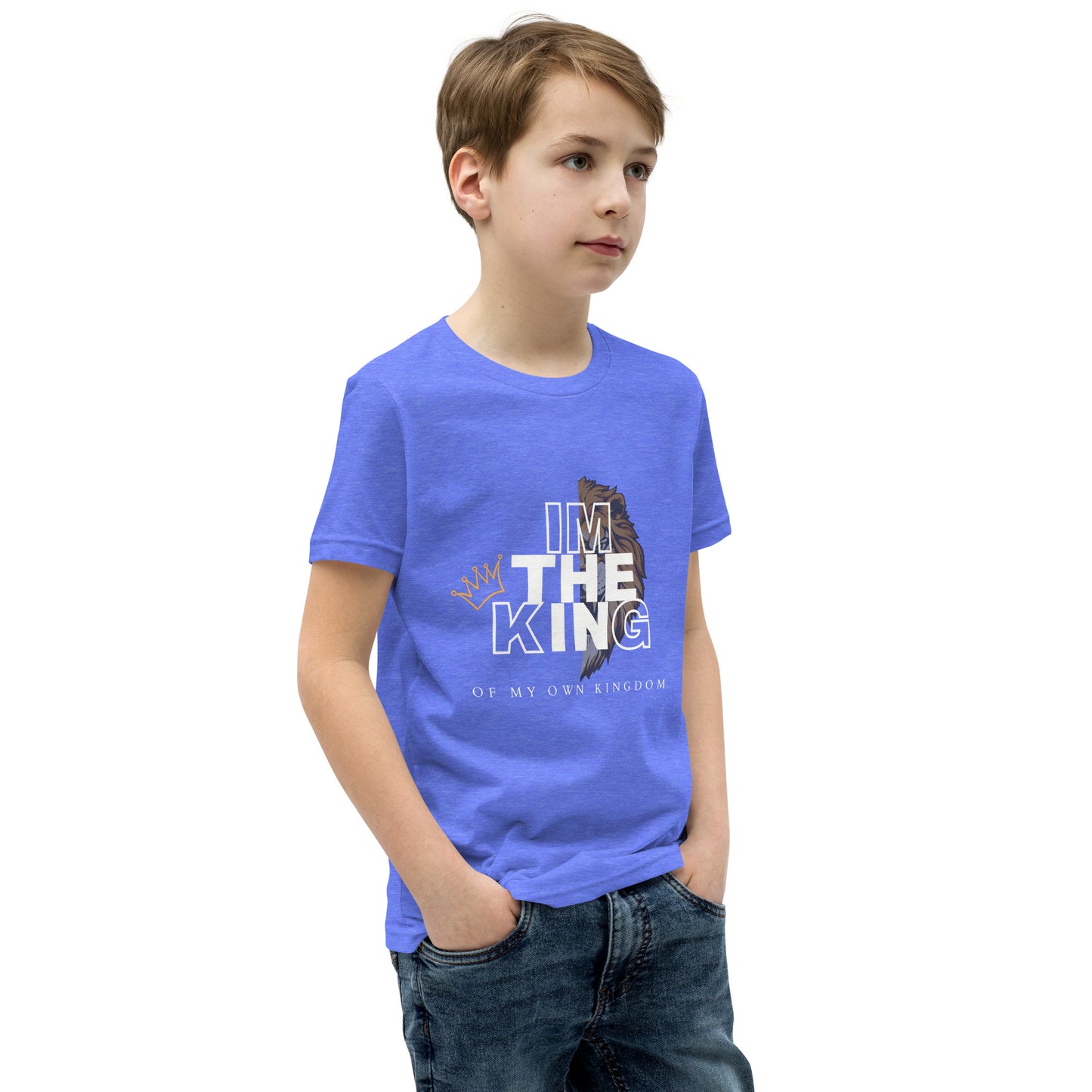 Youth Short Sleeve T-Shirt - im the king - print on demand