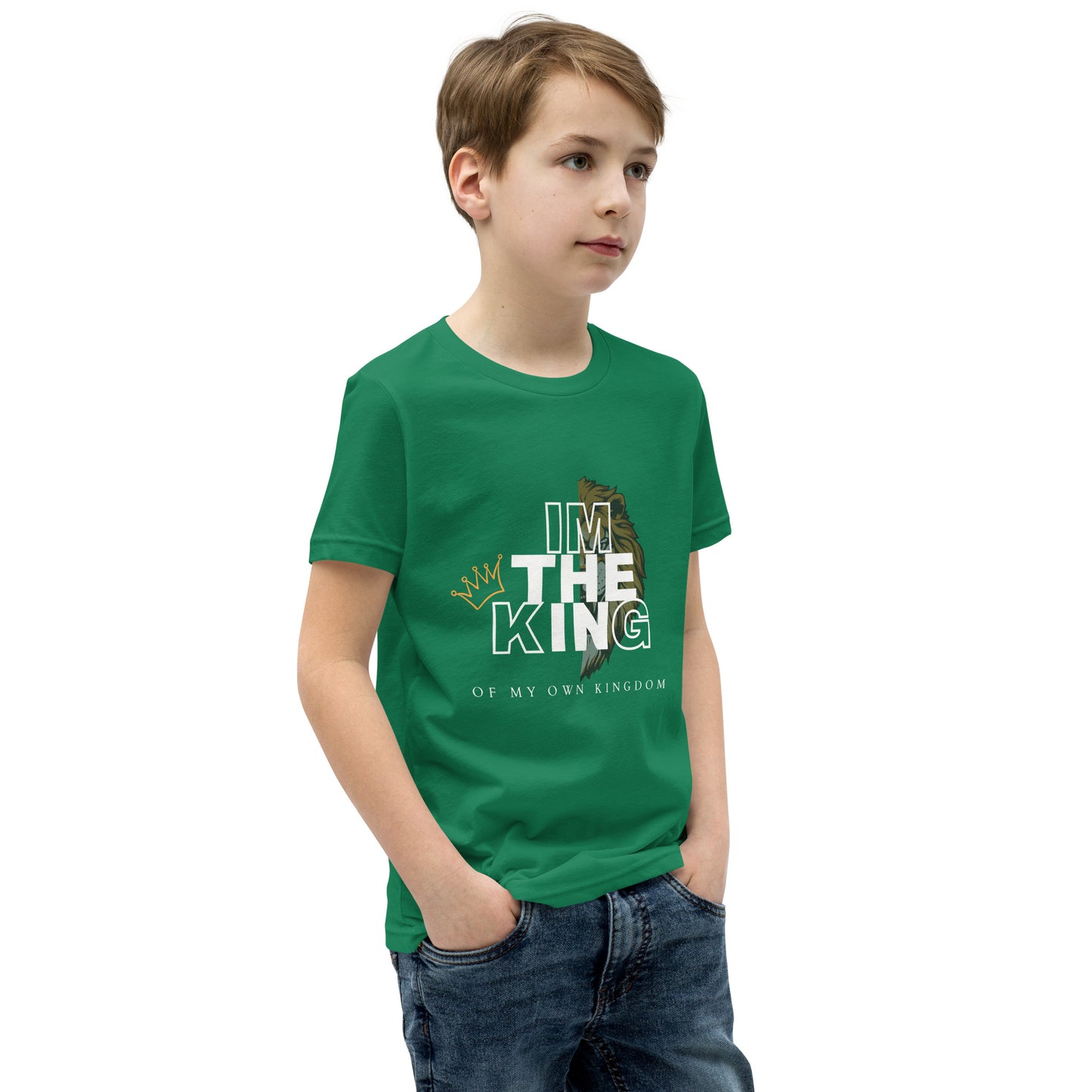 Youth Short Sleeve T-Shirt - im the king - print on demand