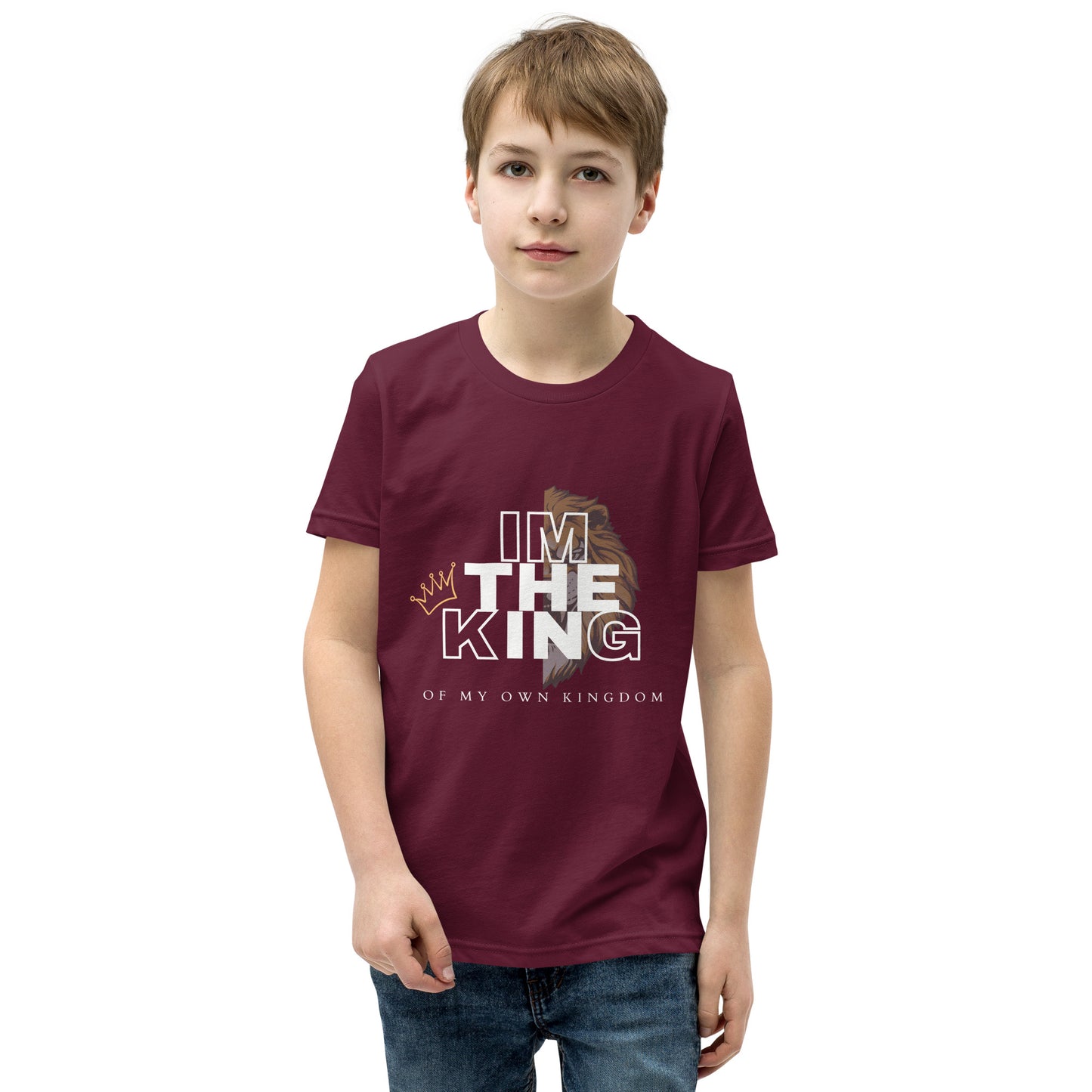 Youth Short Sleeve T-Shirt - im the king - print on demand