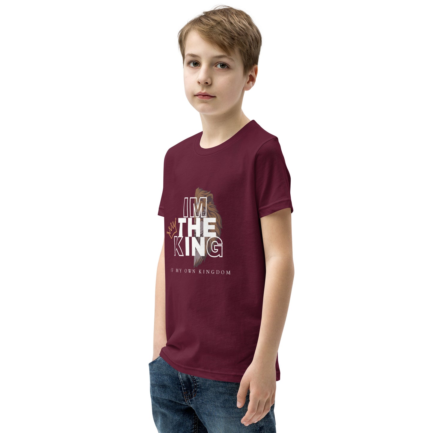 Youth Short Sleeve T-Shirt - im the king - print on demand