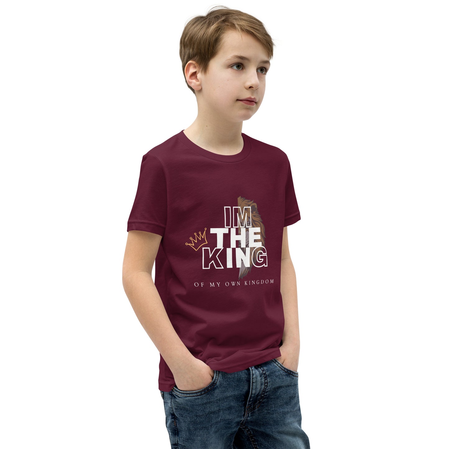 Youth Short Sleeve T-Shirt - im the king - print on demand