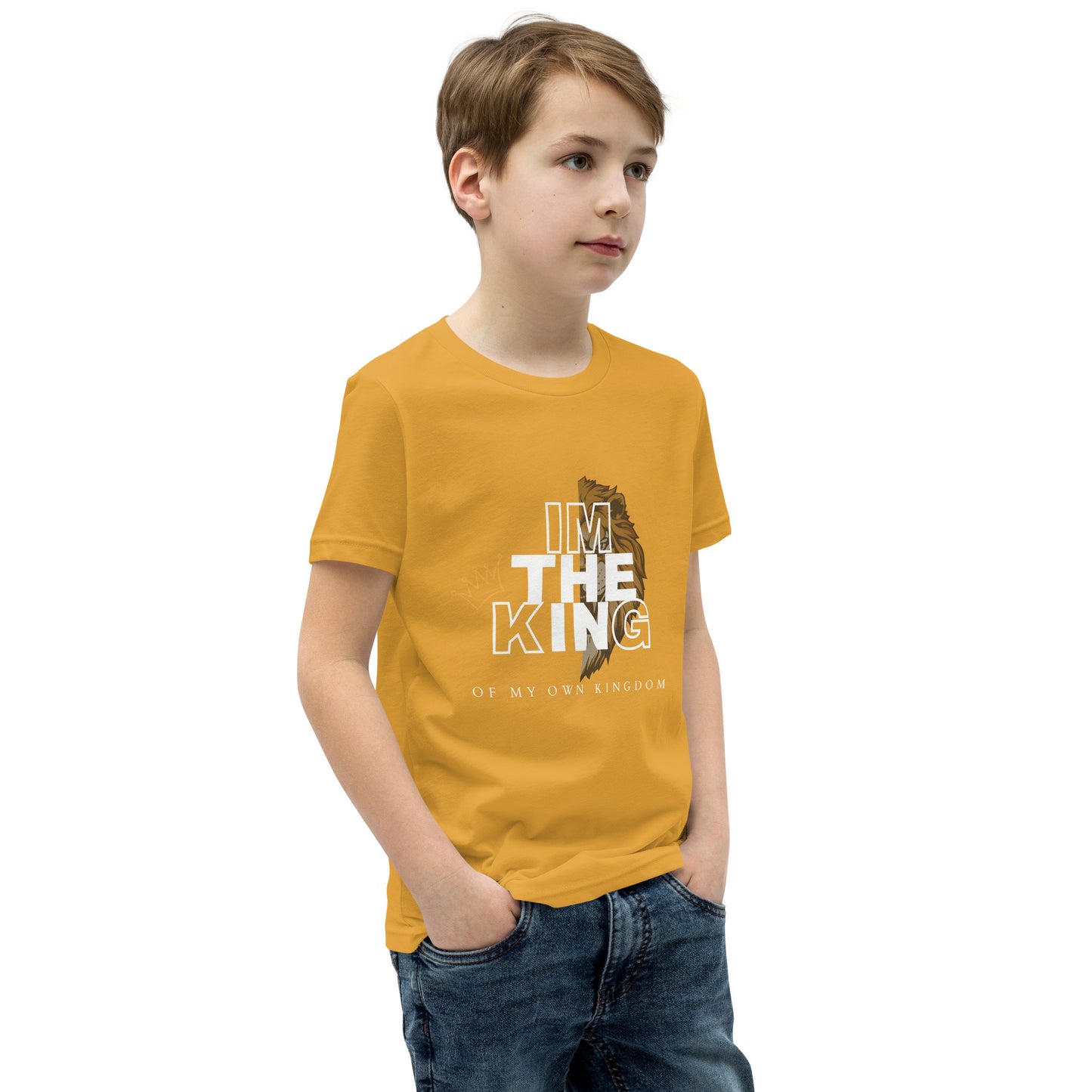 Youth Short Sleeve T-Shirt - im the king - print on demand