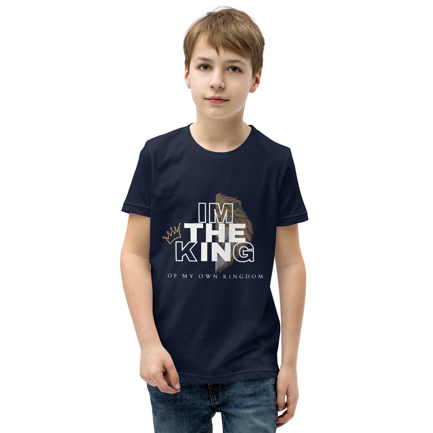 Youth Short Sleeve T-Shirt - im the king - print on demand